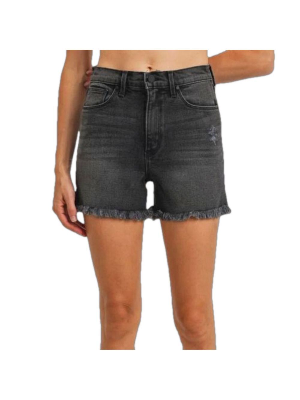 Just Black Denim Shorts Extra Small Frayed Hem